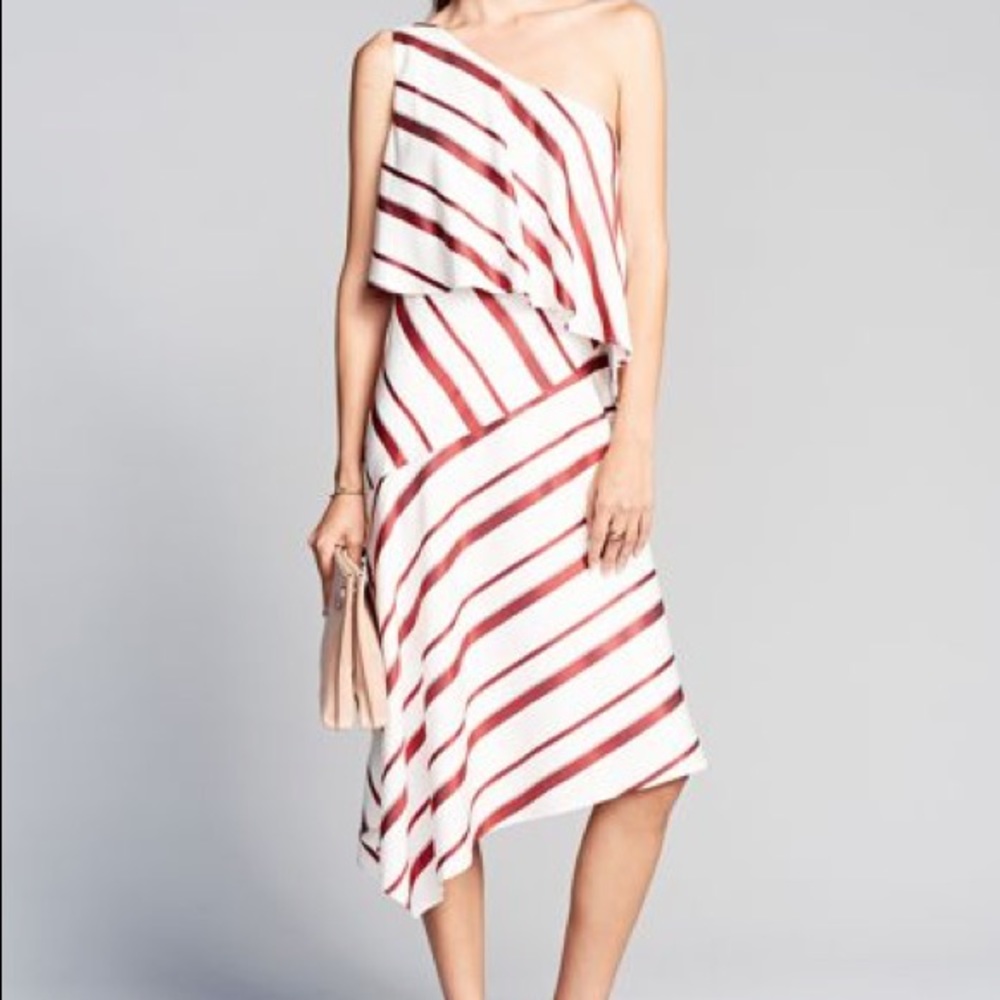 Silky striped layered cabana dress
